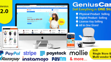 GeniusCart - Single or Multivendor Ecommerce System with Physical and Digital Product Marketplace PHP Scripts