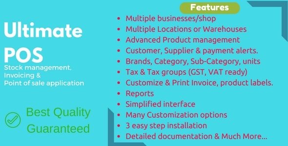 Ultimate POS - Best Advanced Stock Management, Point of Sale & Invoicing application PHP Script