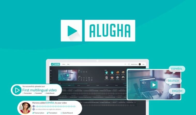 Alugha A complete video translation and dubbing tool Anual Deal
