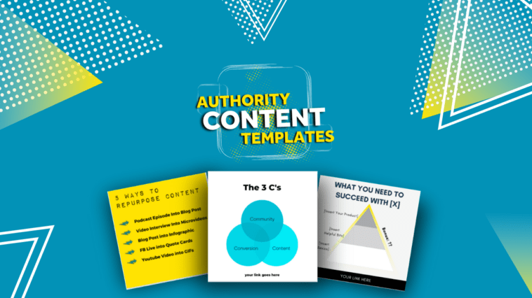 Authority Content Templates the ultimate social media content creation hack Lifetime Deal