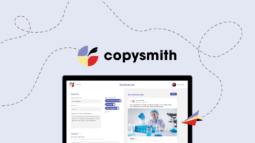 Copysmith the art machine learning to help you write high-performing copy in seconds Lifetime Deal