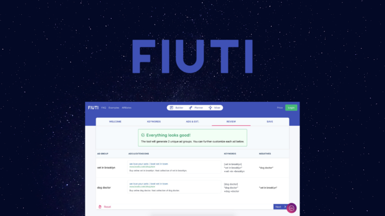 Fiuti, is a comprehensive solution for building and optimizing Google Ads