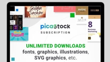 PicaStock, is a marketplace for people who need free and premium creative resources – fonts, graphics, illustrations, logos, and print templates.