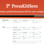 PressKitHero, Create Professional Press Kit for your Company Lifetime Deal