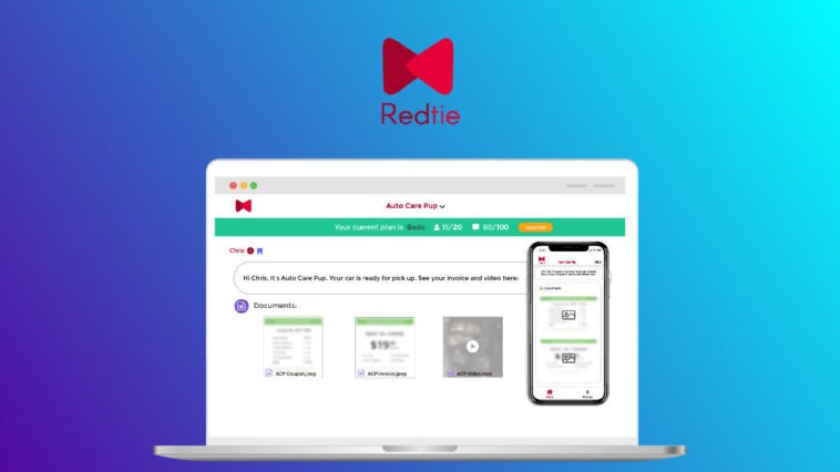 Redtie, Send and receive text messages with attachments just like email Anual Deal