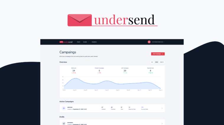 Undersend - Email Marketing Based on Users' Data Lifetime Deal