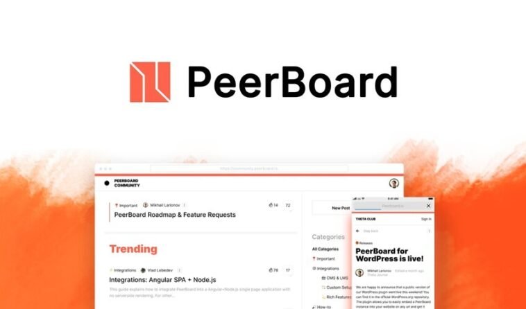 PeerBoard a community forum right on your website LTD