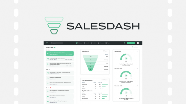 Salesdash CRM, is an easy-to-use, customizable, and affordable CRM to manage your sales business.