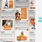 16 Fashion Instagram Pack Canva Template Instagram Post Fashion