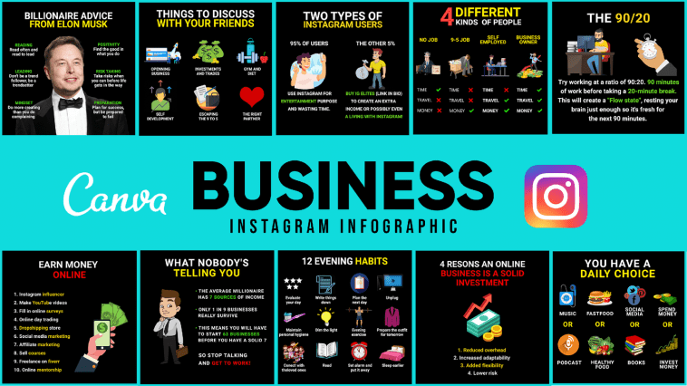 800 Instagram Business Success Tips Posts Edit canva