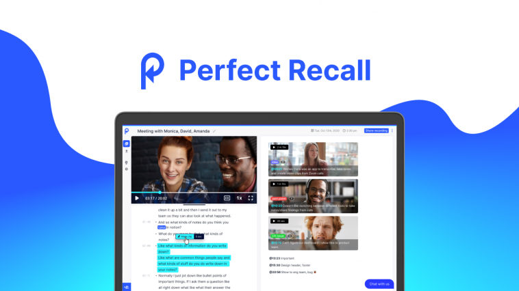 Perfect Recall - records, transcribes and lets you share highlight reels from your Zoom calls