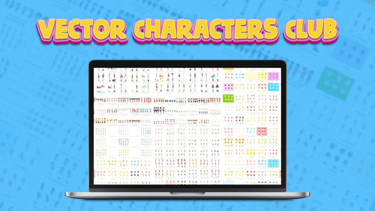 Mascot Vector Cartoon Characters Club - 300+ Editable Character Sets In 3000+ Poses