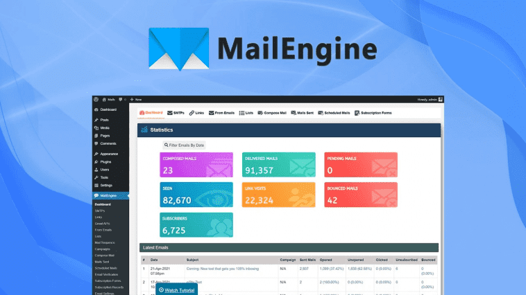 MailEngine - WordPress-based Autoresponder with Advanced Features