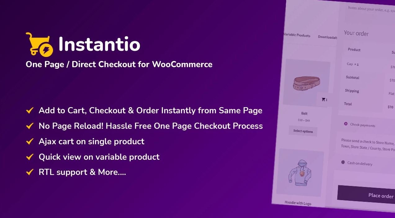 Instantio- Instant-Same-Page Checkout for WooCommerce