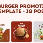 12 Burger Promotion Template | Instagram Post Template | Canva Template