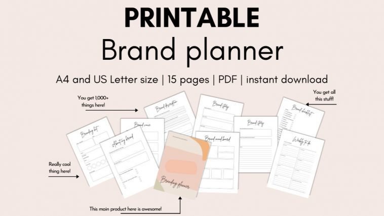 Brand Planner, Branding Planner Printable