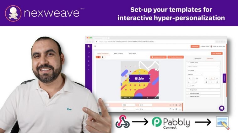 Create video and images personalization parameters with Nexweave