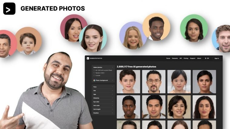 Realistic photo of people produced entirely by AI Generated Photo