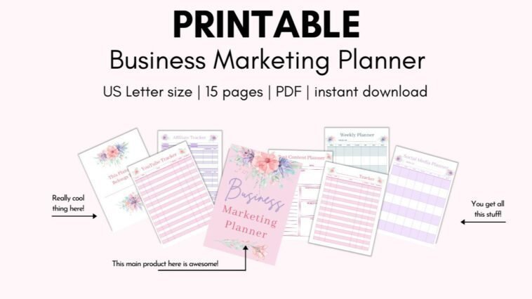 Business Marketing Planner Printable