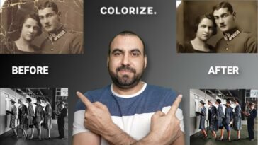 Automatically AI repair, fix and colorize old torn photos with ImageColorizer