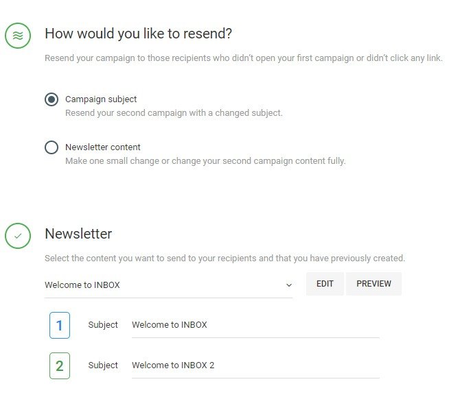 Auto email resend feature