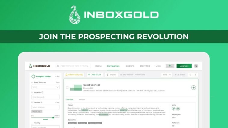 Inbox Gold - Patented Company Search Engine
