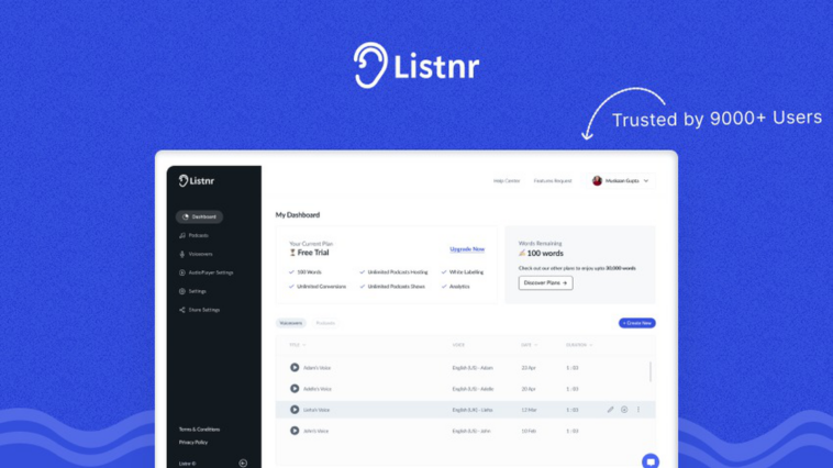 Listnr (TTS) | Exclusive Offer from AppSumo