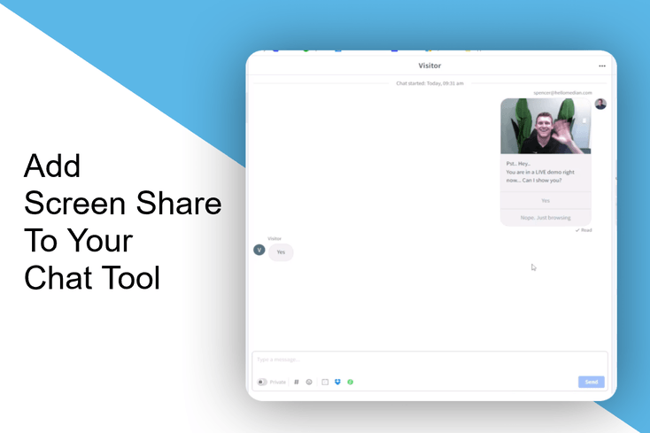 Screen share in chat tool