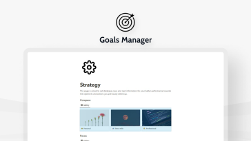Notion Goals Manager | Discover products. Stay weird.