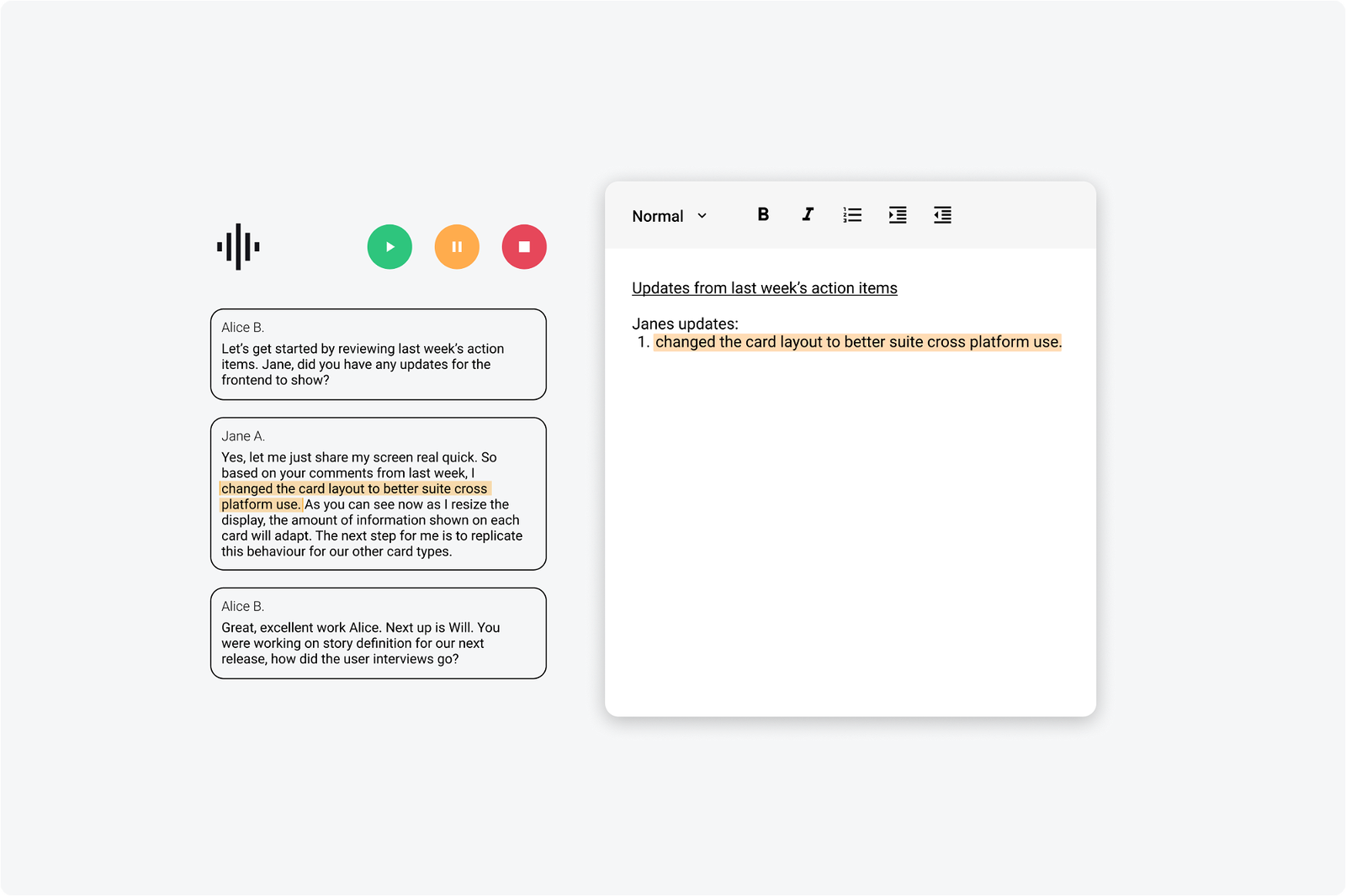 Meeting transcription