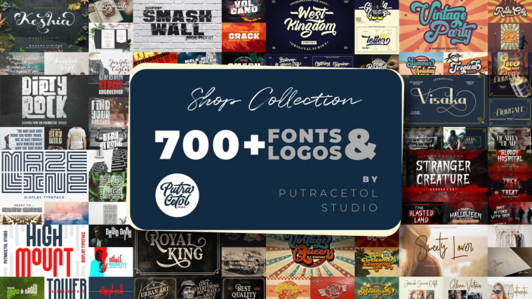 Putracetol Studio Shop Collection (700+ Fonts & Logos) | Discover products. Stay weird.