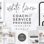 White Linen Canva Coaching & Service Provider Template Bundle | Discover products. Stay weird.
