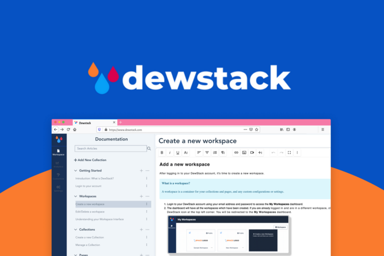 Dewstack - Build no-code documentation for users