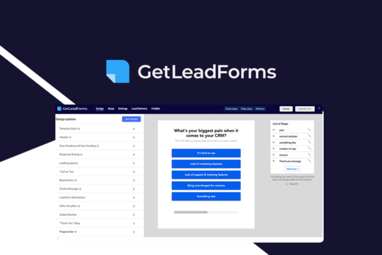 GetLeadForms - Build no-code, multi-step forms