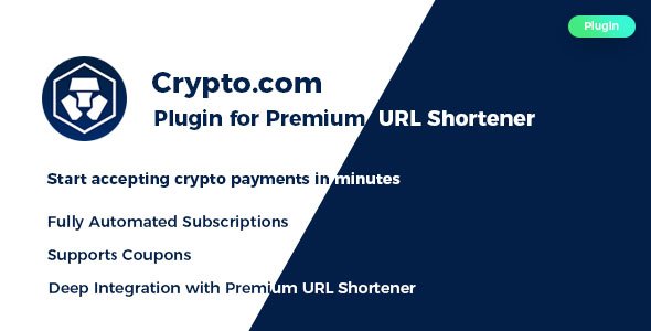 Crypto.com Payment & Subscription Plugin for Premium URL Shortener