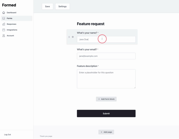 Formed - Self-hosted Online Form Builder - 2