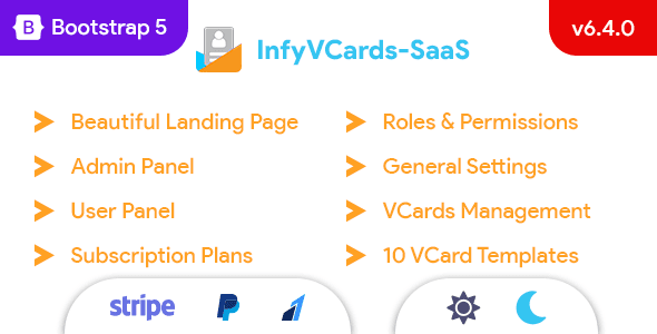 InfyVCards-SaaS - Multi User Digital Business Card Builder SaaS - VCards