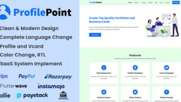 ProfilePoint - SAAS MultiUser Digital Business Card, Resume and Portfolio Builder