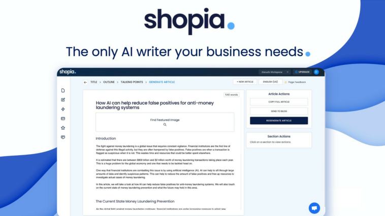 Shopia - AI Content Writer, Scheduler & SEO Assistant