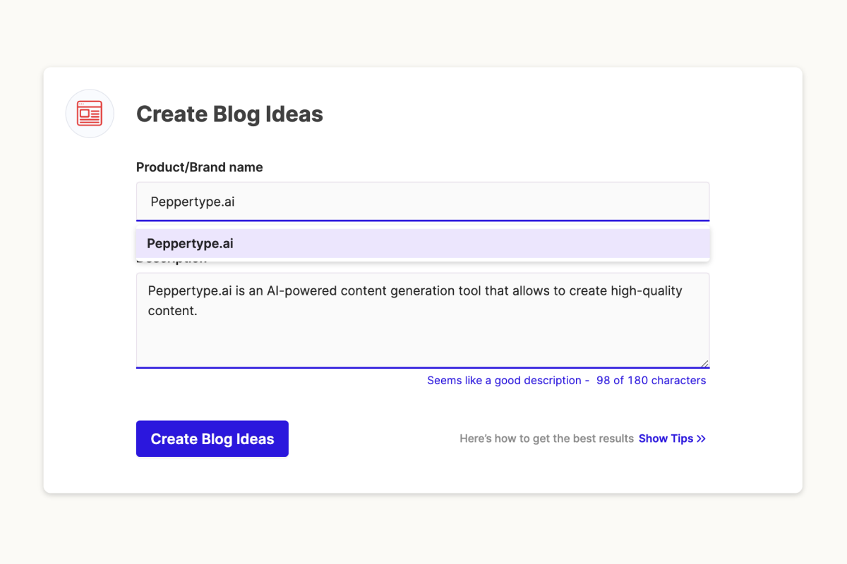Create blog ideas