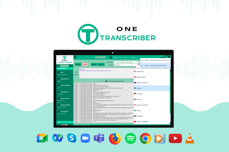 One Transcriber - Transcribe anything in real time
