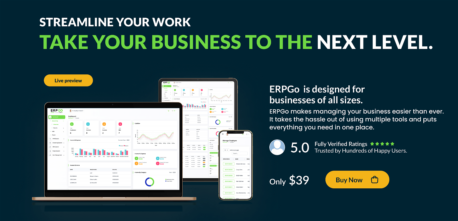 ERPGo - All In One Business ERP With Project, Account, HRM & CRM - 4