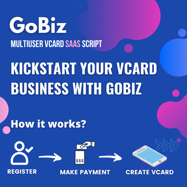 GoBiz - Digital Business Card + WhatsApp Store Maker | SaaS Product | Laravel | VCard Maker | SAAS Script