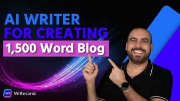 Instant 1,500 word blog post with WriteSonic AI writer & 50+ features