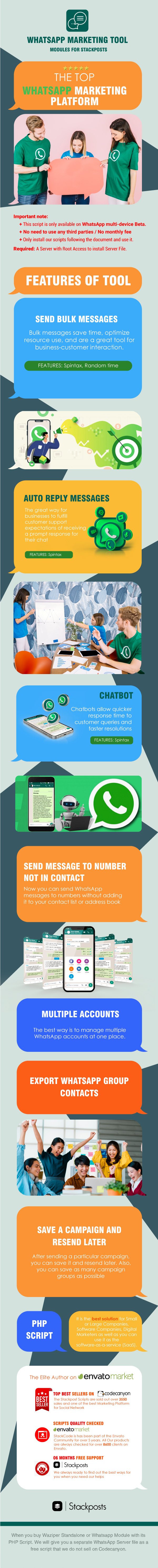 Whatsapp Marketing Tool Module For Stackposts - 1