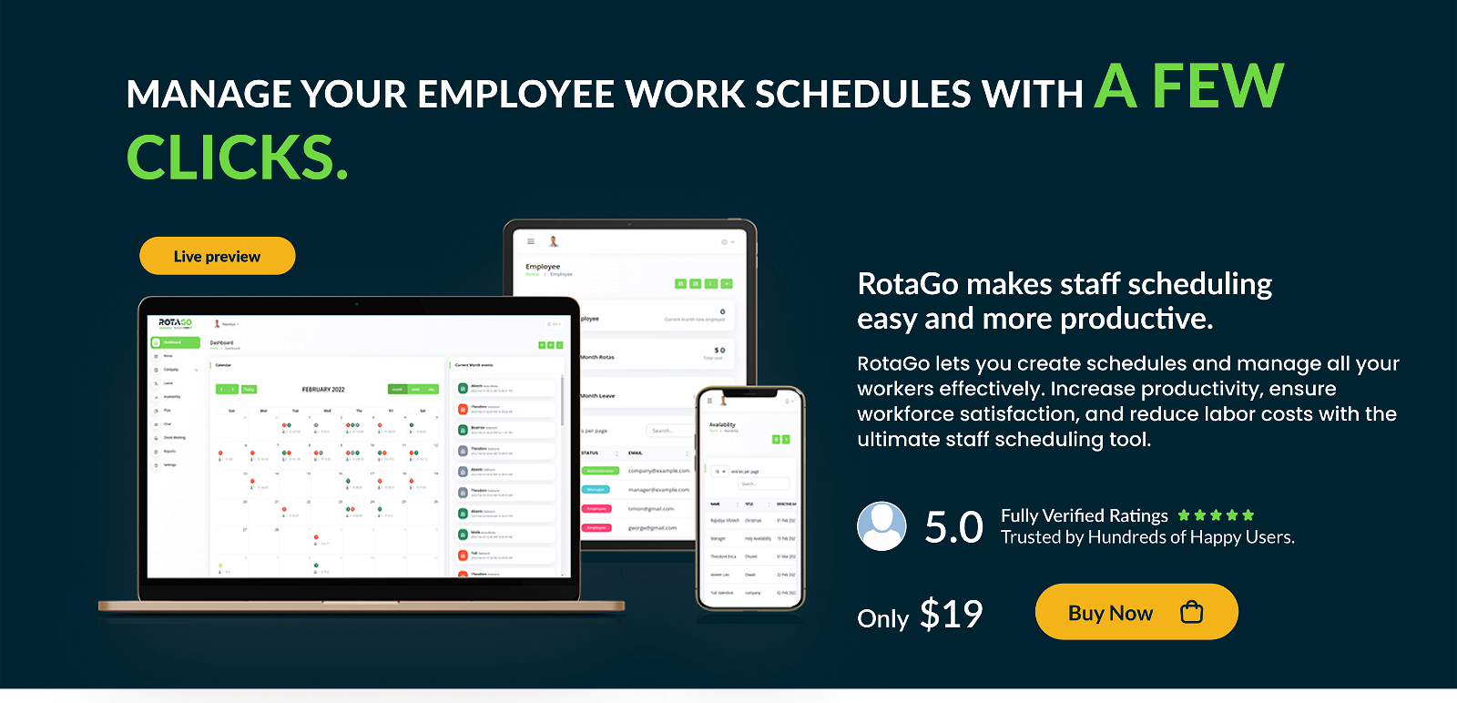 RotaGo SaaS - Staff Scheduling Tool - 4