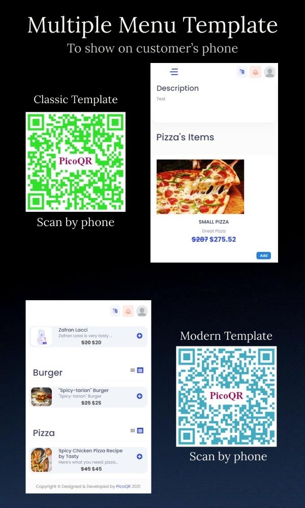PicoQR - (SaaS) Contactless Digital Restaurant QR Menu Maker - 7