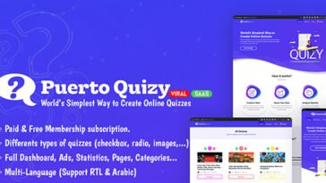 Puerto Quizy - Premium Quiz Builder Script SAAS