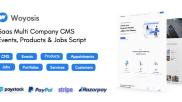 Woyosis - Saas Multi Company CMS - Events - Products & Jobs Script