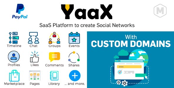 YaaX - SaaS platform to create social networks - With Custom Domains
